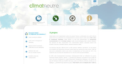 Climat Neutre Website Screenshot