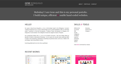 Gene Ronquillo Website Screenshot