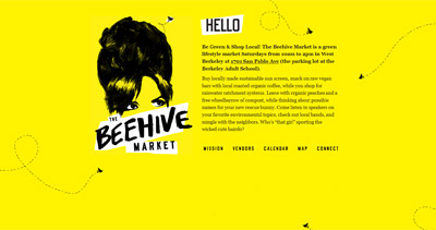 The Beehive Market Website Screenshot