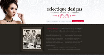 Eclectique Designs Website Screenshot
