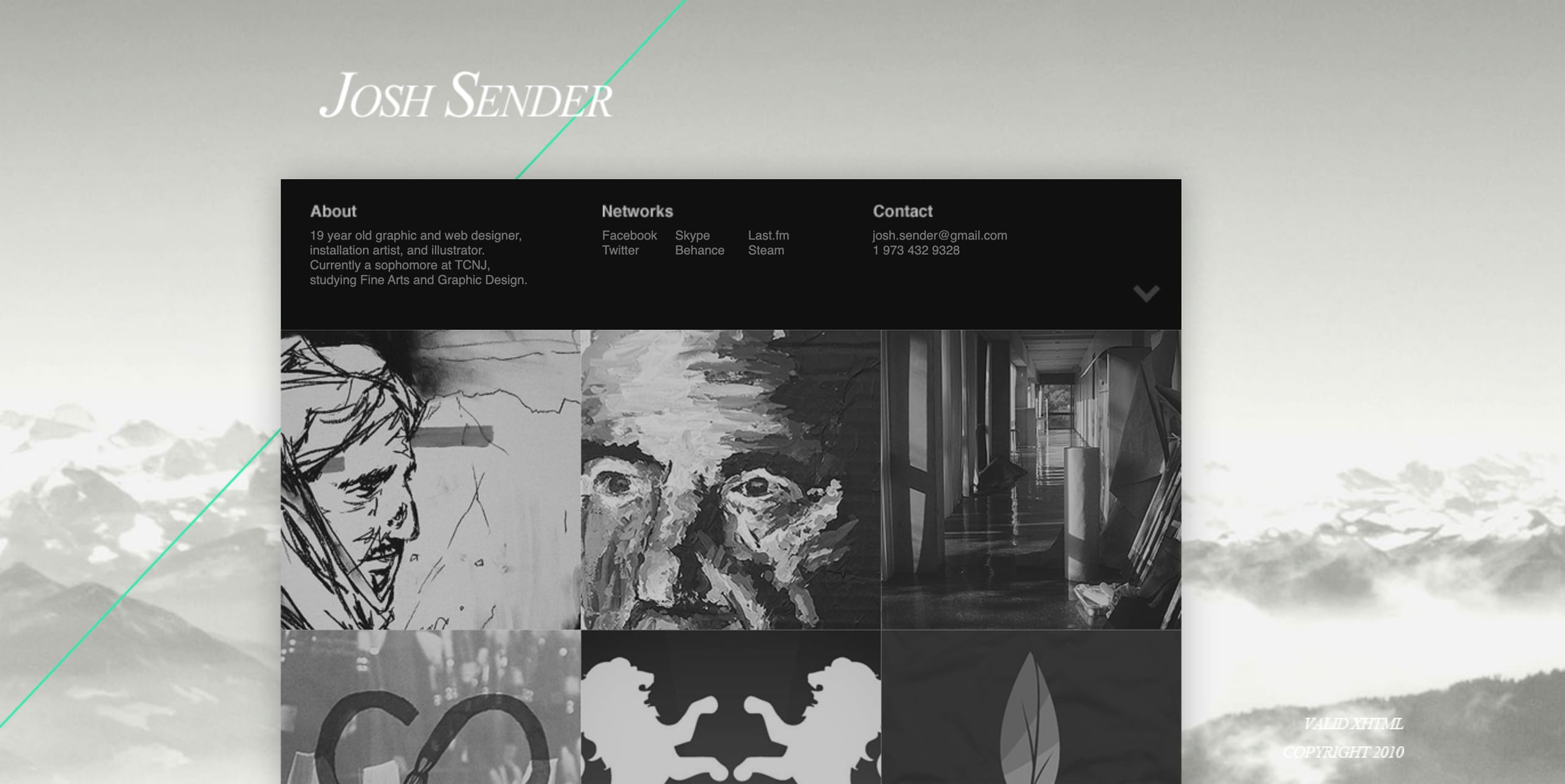 Josh Sender Website Screenshot