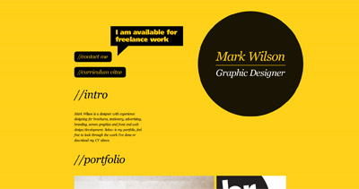 Mark Wilson Website Screenshot