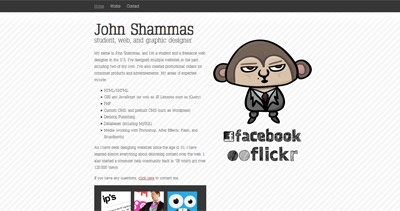 John Shammas Website Screenshot
