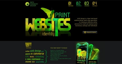 Ante Meridiem Design Website Screenshot