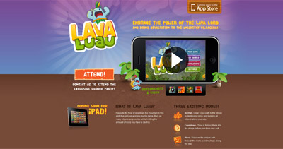 Lava Luau Website Screenshot