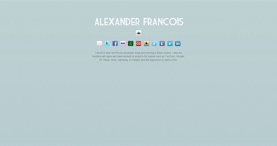 Alex Francois Website Screenshot