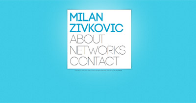 Milan Živković Website Screenshot