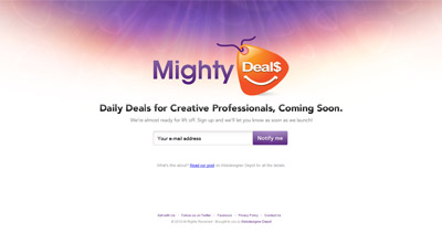 Mighty Deals Website Screenshot