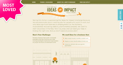 Ideas for Impact Challenge Website Screenshot