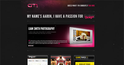 Aaron Moody Design Website Screenshot