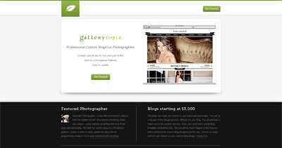 Gallerytopia Website Screenshot