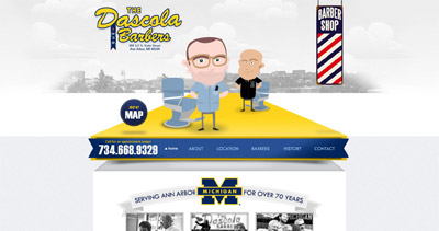 The Dascola Barbers Website Screenshot