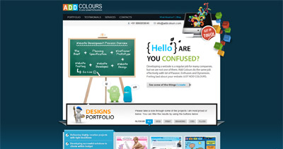 AddColours Website Screenshot