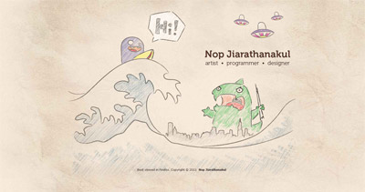 Nop Jiarathanakul Website Screenshot