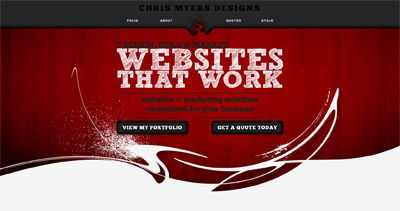 Chris Myers Designs Website Screenshot