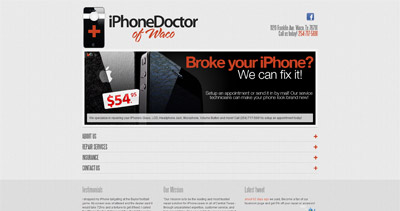 iPhone Doctor Website Screenshot