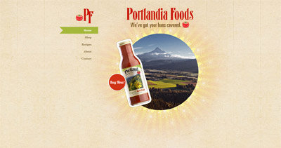 Portlandia Foods Website Screenshot