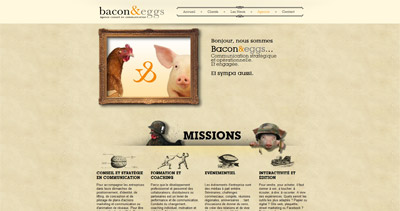 Bacon&eggs Website Screenshot