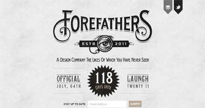 Forefathers Website Screenshot