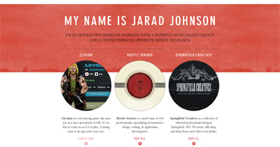 Jarad Johnson Website Screenshot
