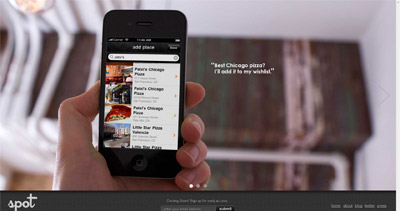 Spot App Website Screenshot