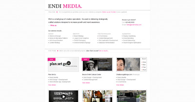 Endi Media Website Screenshot