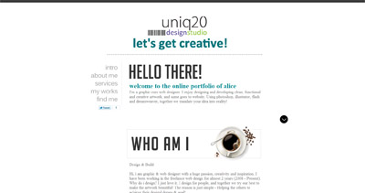 Uniq20 Website Screenshot