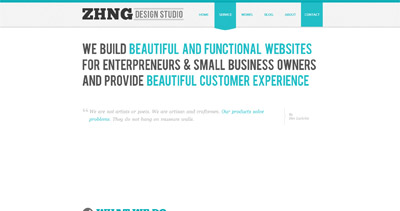 zhng design studio Website Screenshot