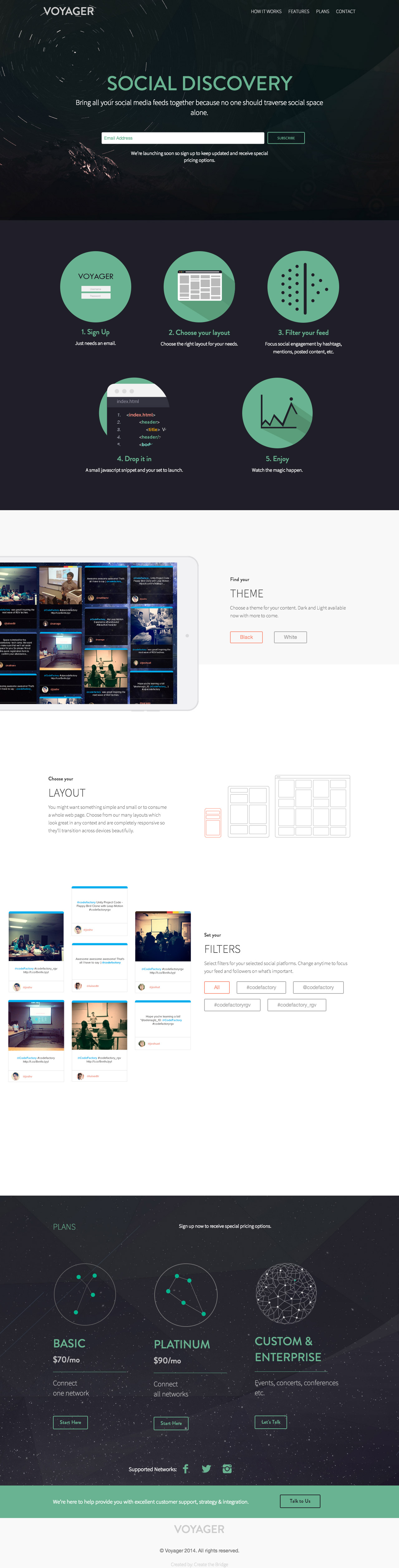 Voyager - One Page Website Award