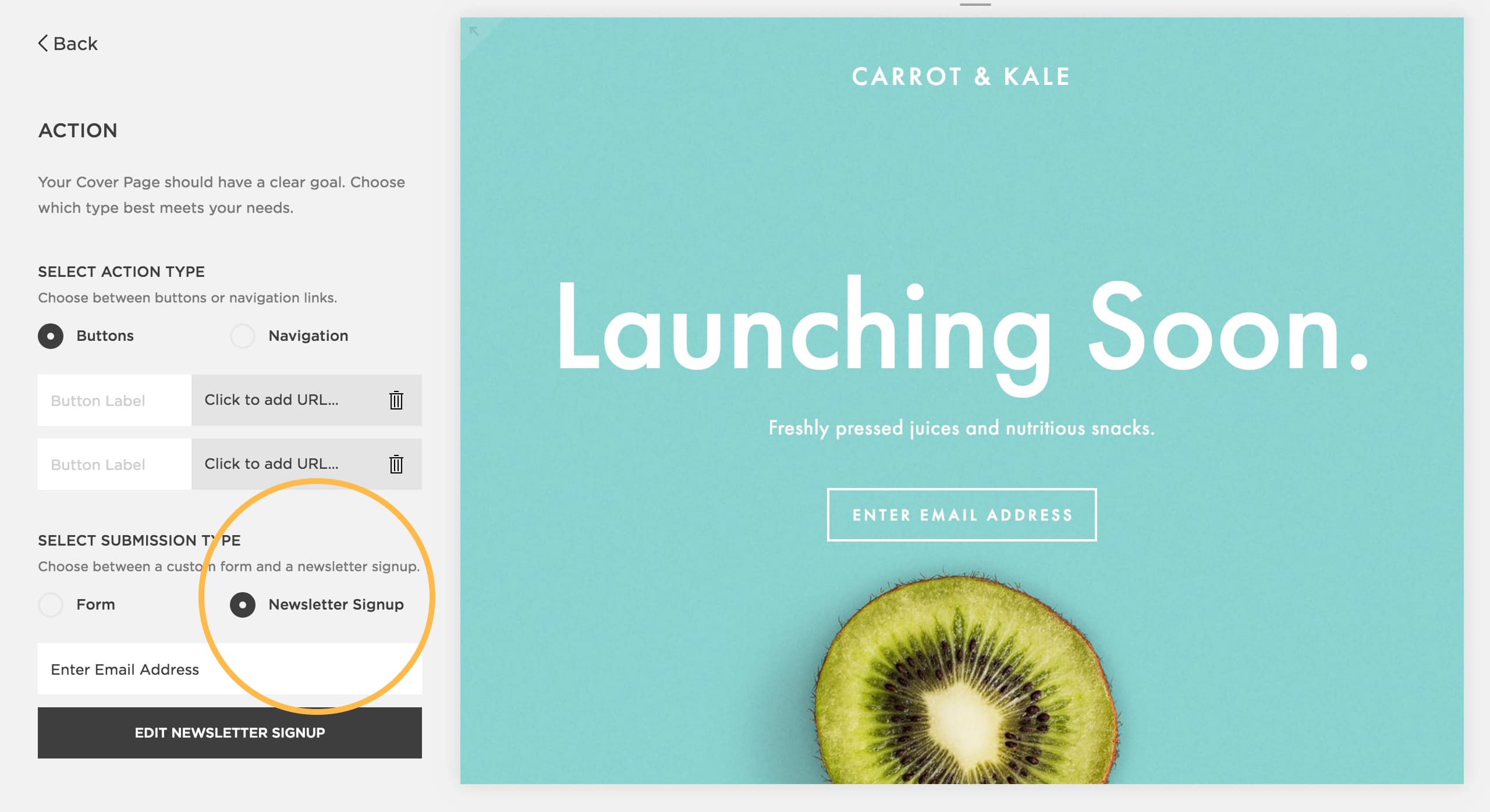 Gather emails before your launch using a Squarespace “Launching Soon