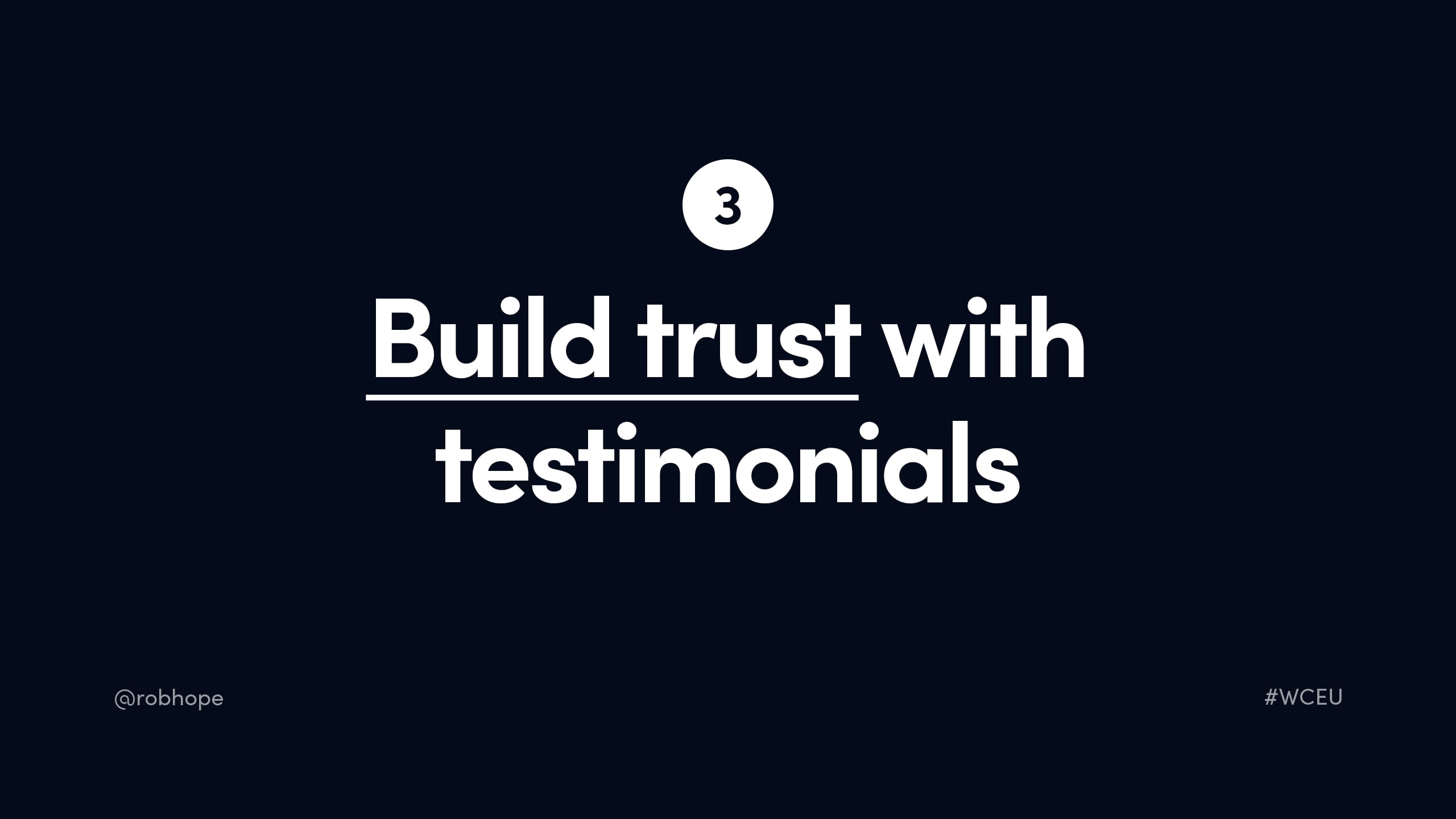 Build trust with Testimonials