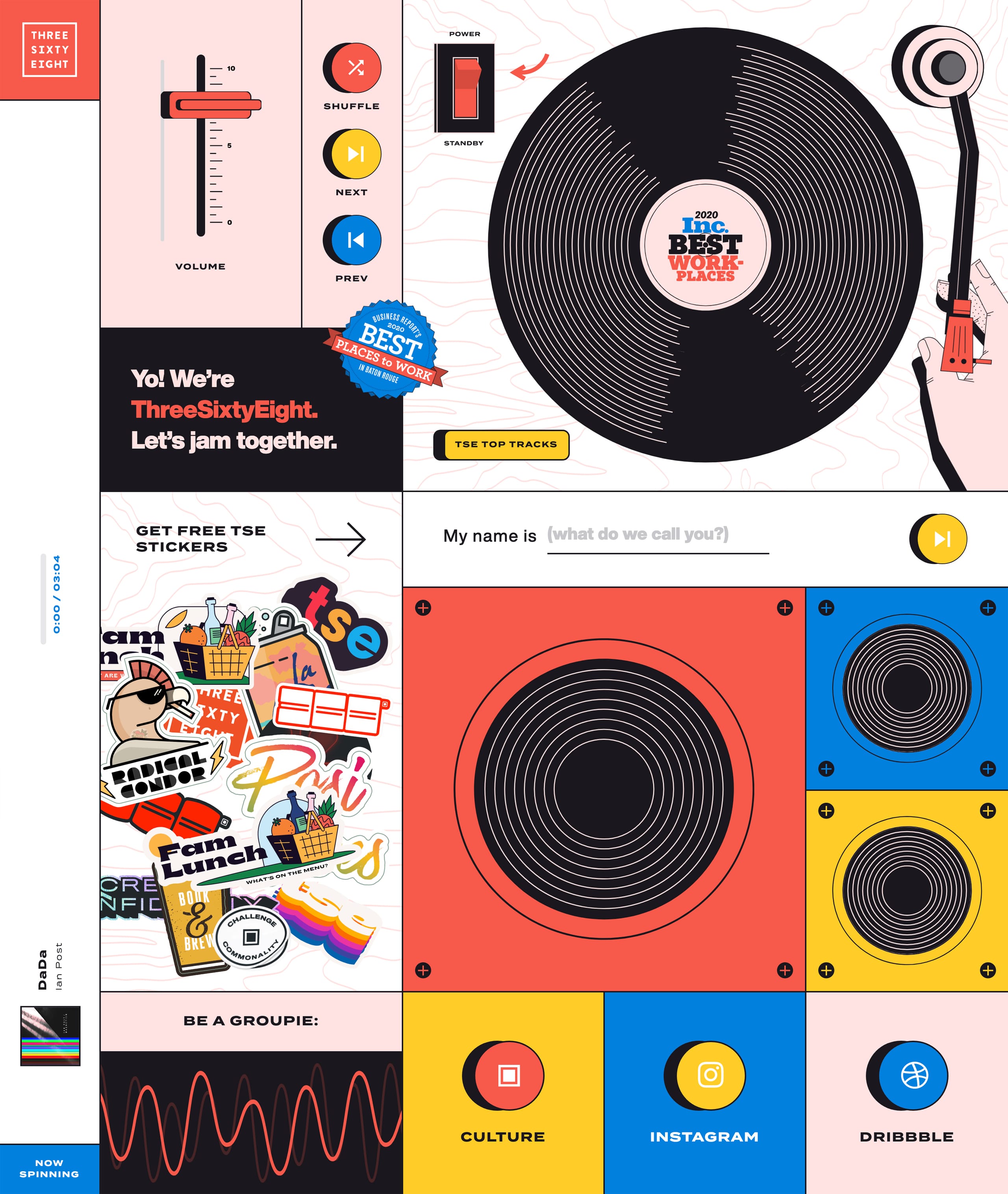 Project Turntable - One Page Website Award