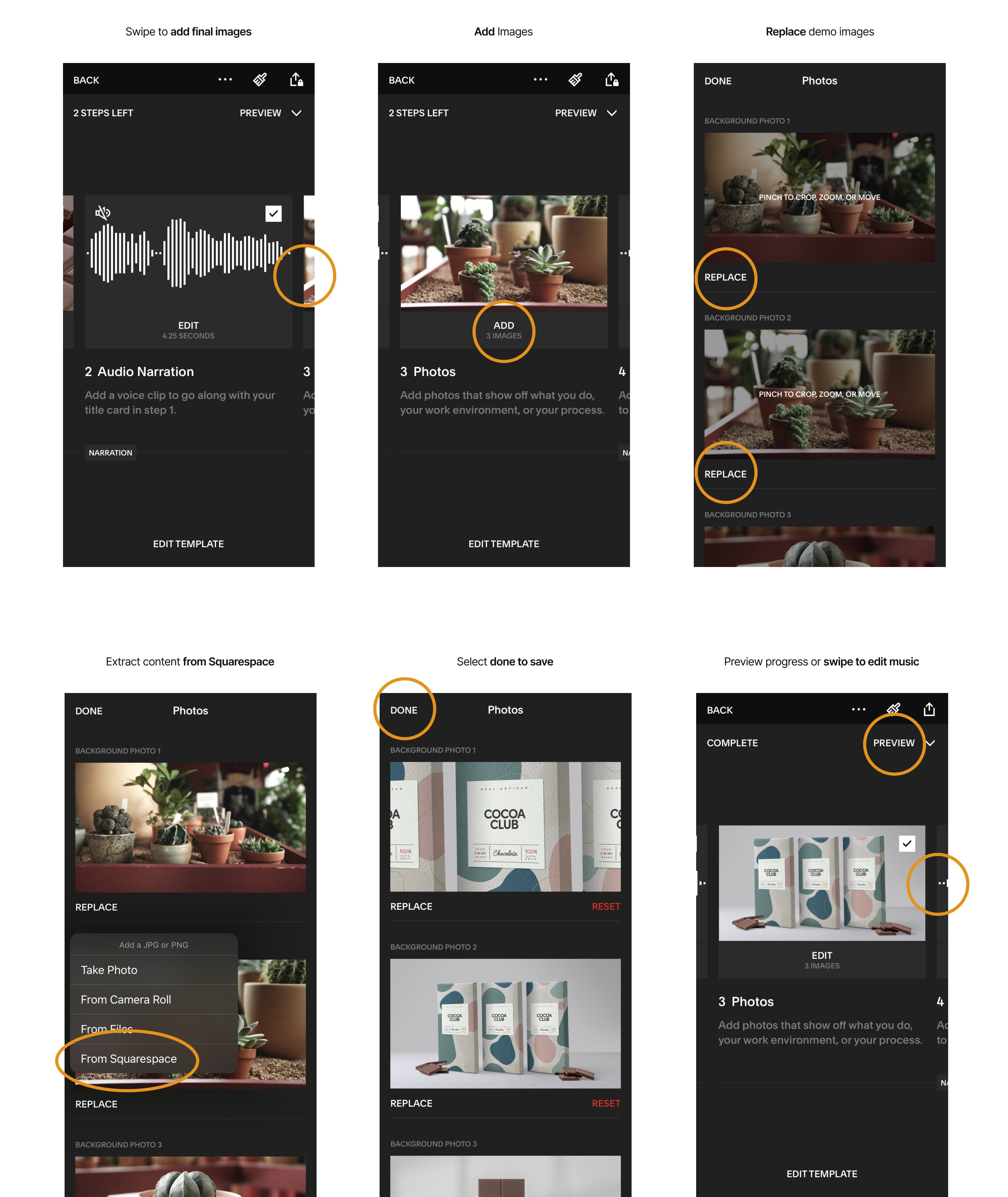 Squarespace Video Studio app preview