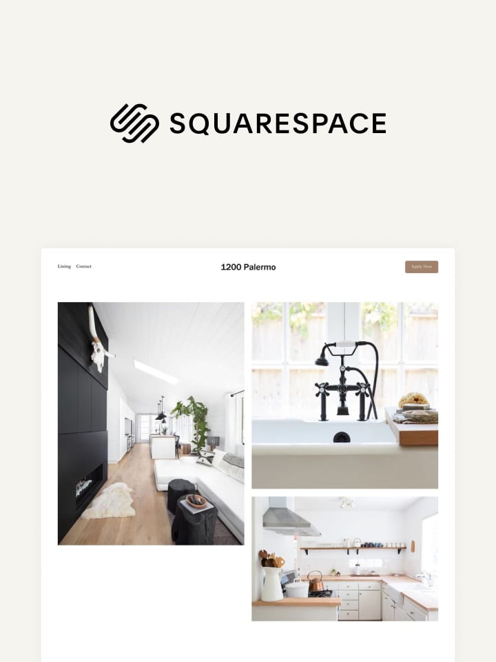 Create beautiful rental & property Landing Pages with Squarespace