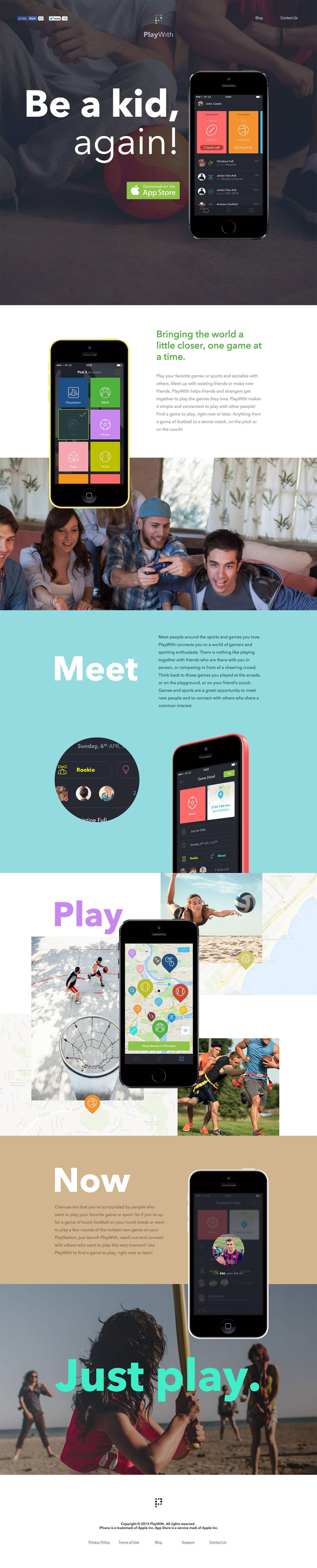 PlayWith - One Page Website Award